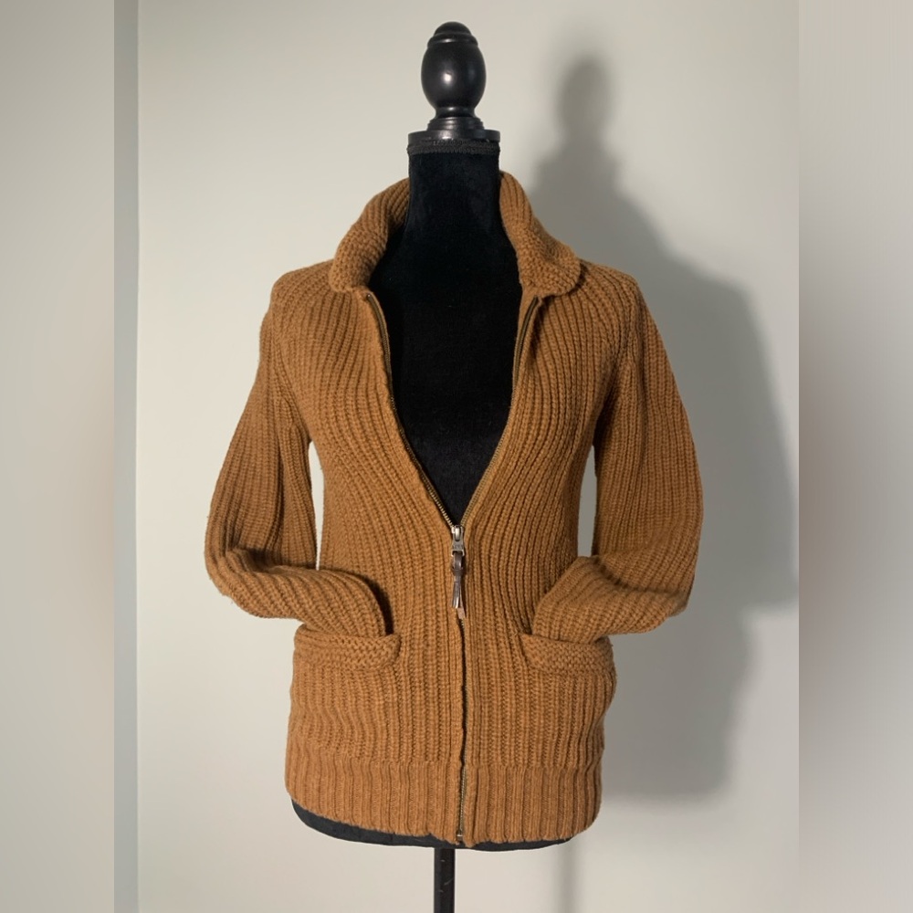 TNA 100% Lambswool Zip Up Cardigan Sweater Women’s Small